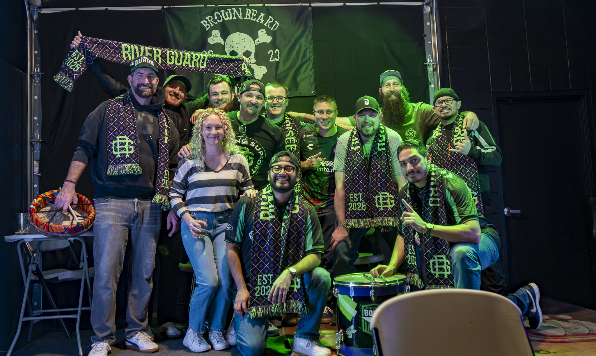 River Guard supporters gathered at Brown Beard Brewing