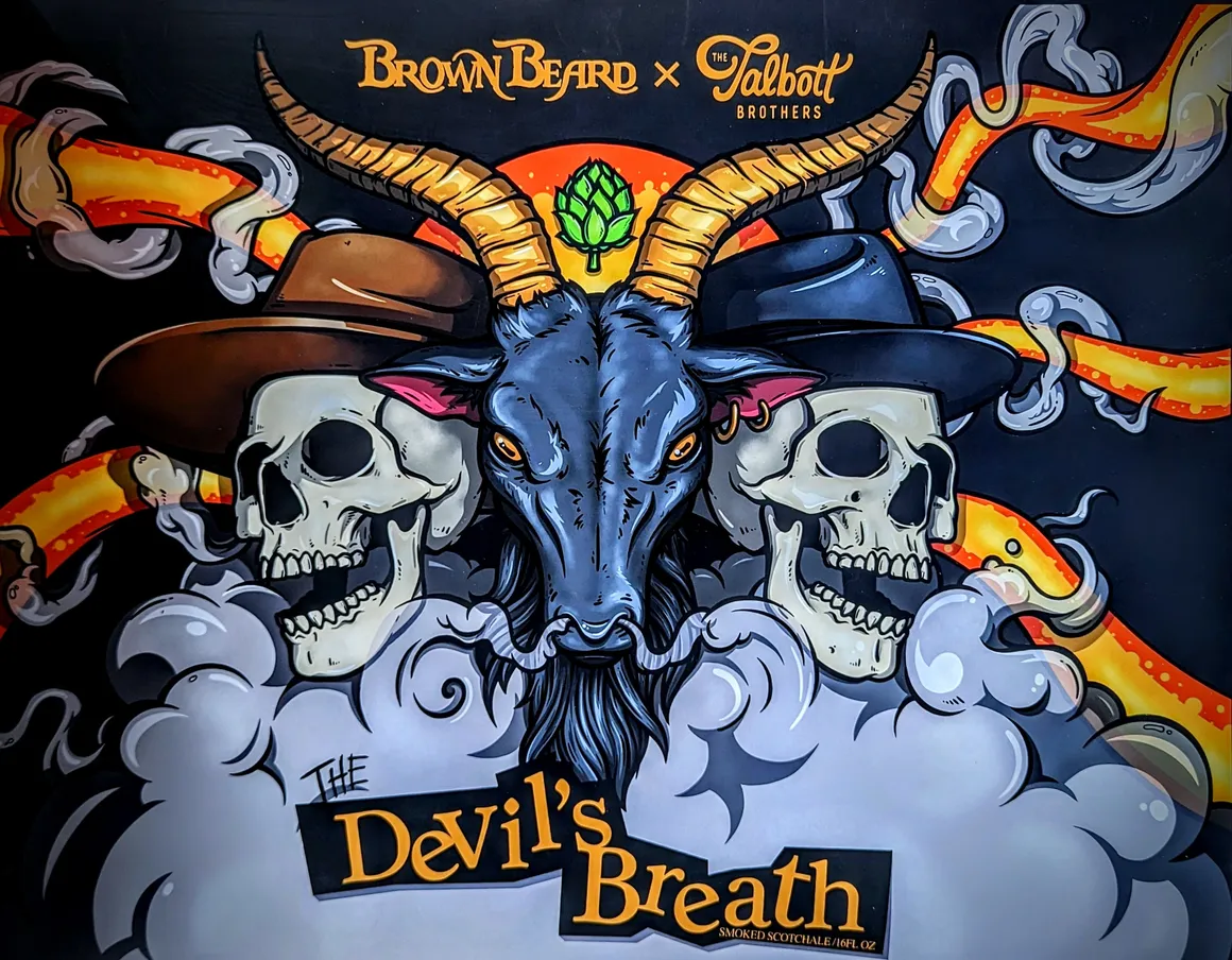 Brown Beard taproom mural and artwork